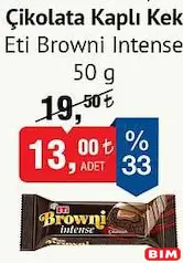 ETİ BROWNİ INTENSE ÇİKOLATA KAPLI KEK 50 G